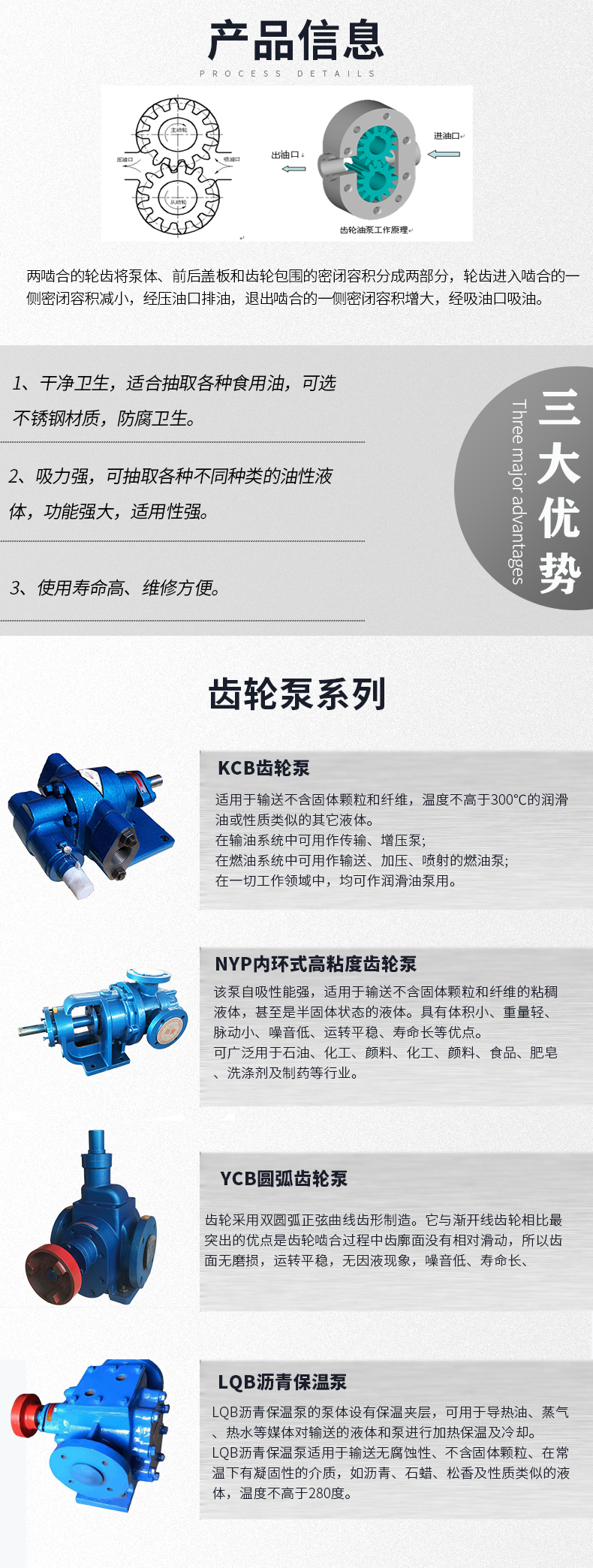 进口耐高温 高粘度304不锈钢KCB齿轮油泵(图4)