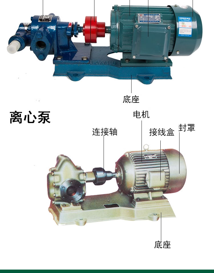 进口KCB齿轮油泵抽油泵高压油泵不锈钢耐腐蚀防爆油泵润滑油泵自吸泵(图3)