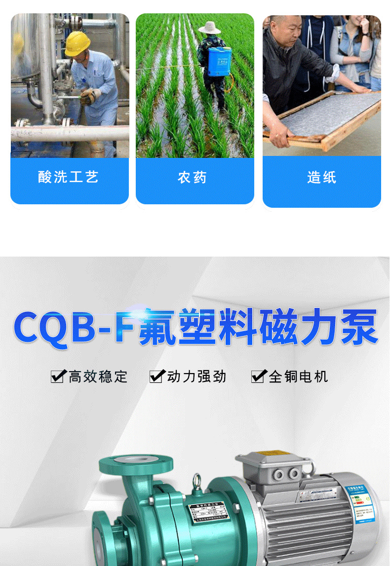 进口氟塑料磁力泵 全氟衬氟磁力泵(图3)