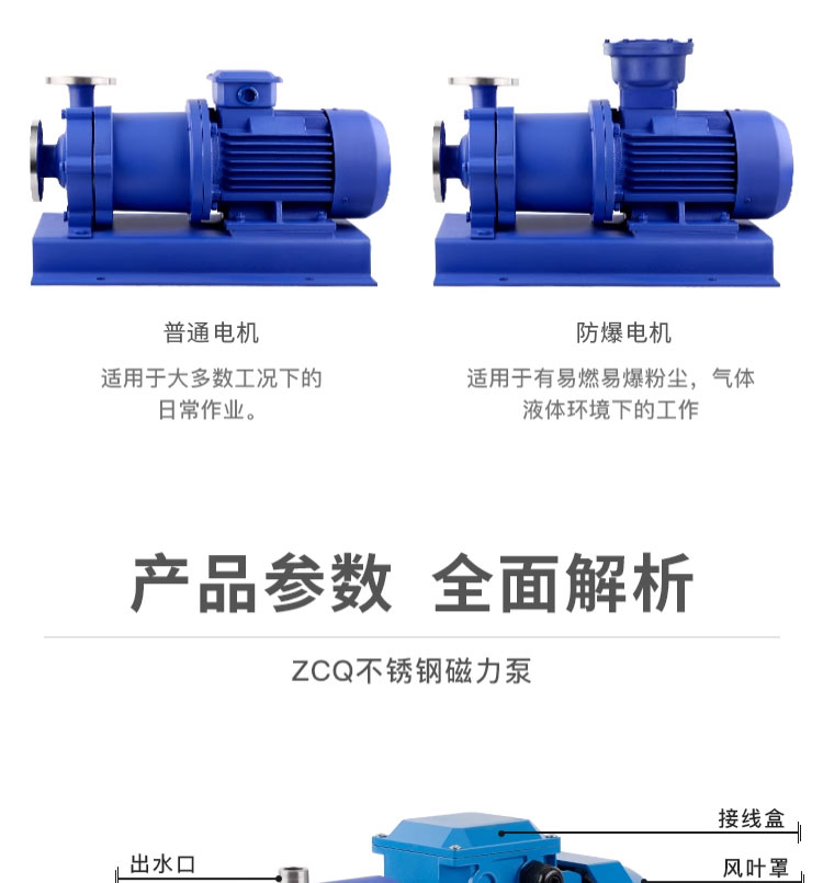 进口不锈钢磁力泵304_316防爆耐腐蚀耐酸碱无泄漏磁力驱动化工泵(图11)