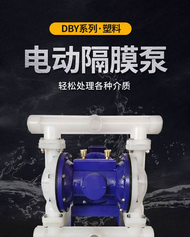 进口塑料隔膜泵 耐酸碱化工泵 DBY-15_25_40_65_80电动隔膜泵(图1)