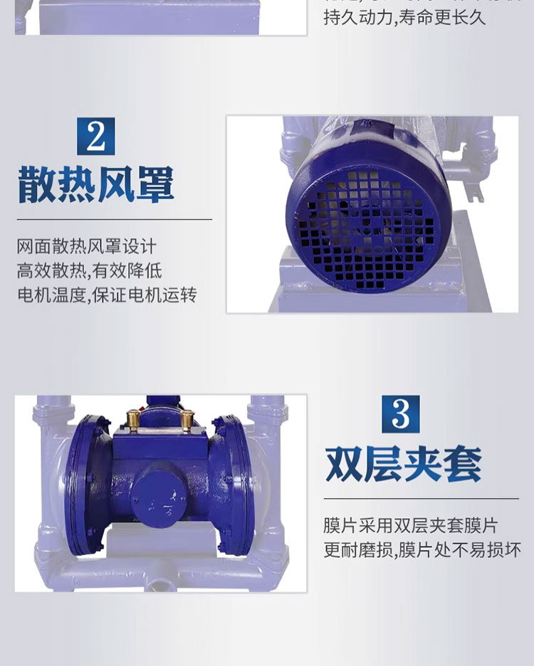 进口铸铁隔膜泵 丁青F46化工泵 DBY-15_25_40_65_80电动隔膜泵(图9)