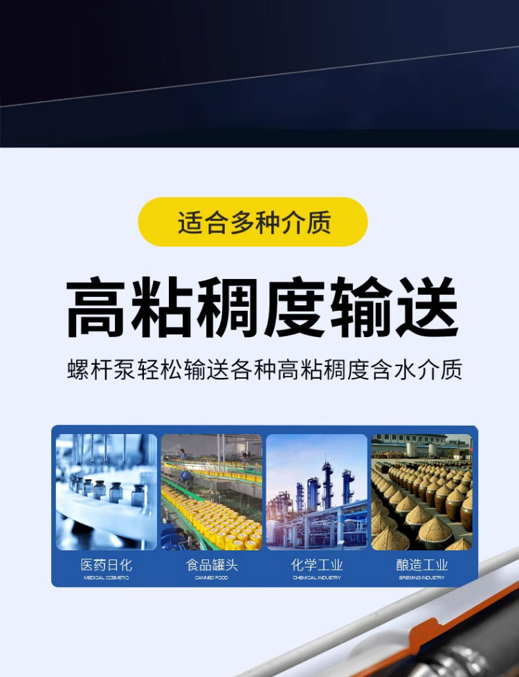 进口卫生级316不锈钢G型单螺杆泵G40-1食品输送泵变频调速自吸污泥泵(图2)