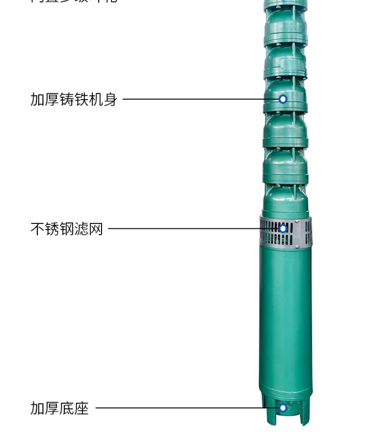 进口深井潜水泵380V三相高扬程多级潜水农用灌溉浇地井水深井泵(图26)