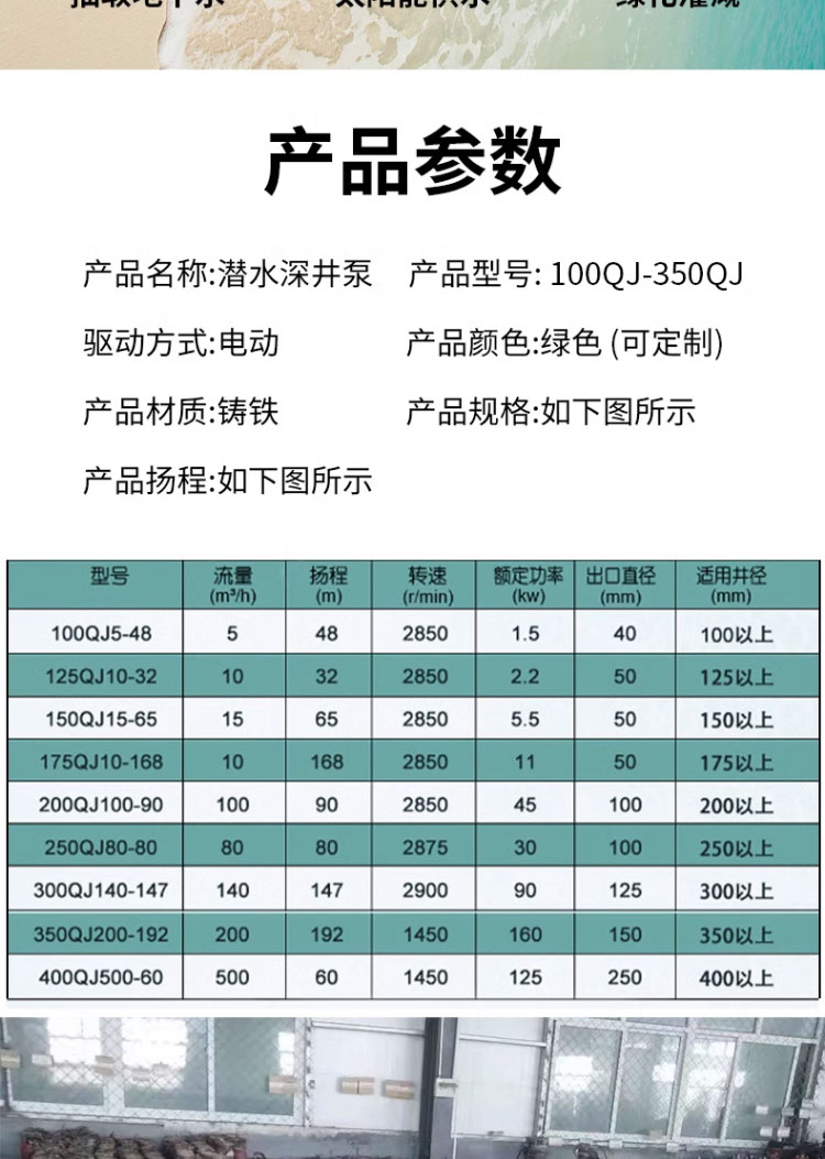 进口深井泵高扬程潜水泵380V三相高压喷灌农用灌溉大流量多级抽水机(图13)