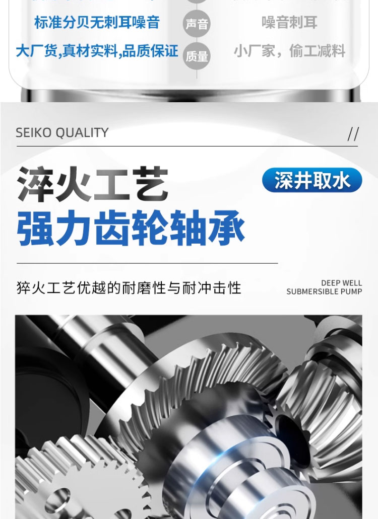 进口大流量深井泵高扬程不锈钢无塔供水潜水泵农用灌溉三相井用抽水泵(图12)