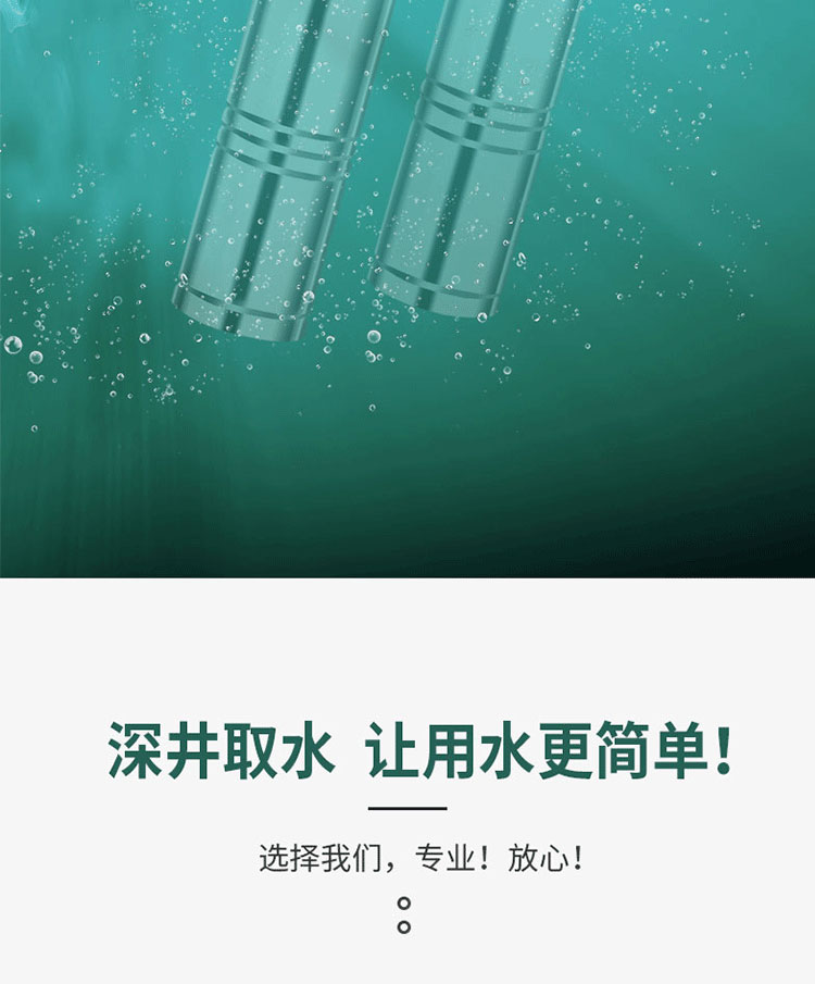 进口深井泵家用井水三相380V高扬程抽水机220V深水抽水泵深井潜水泵(图2)