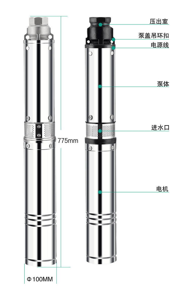 进口深井泵家用井水三相380V高扬程抽水机220V深水抽水泵深井潜水泵(图14)