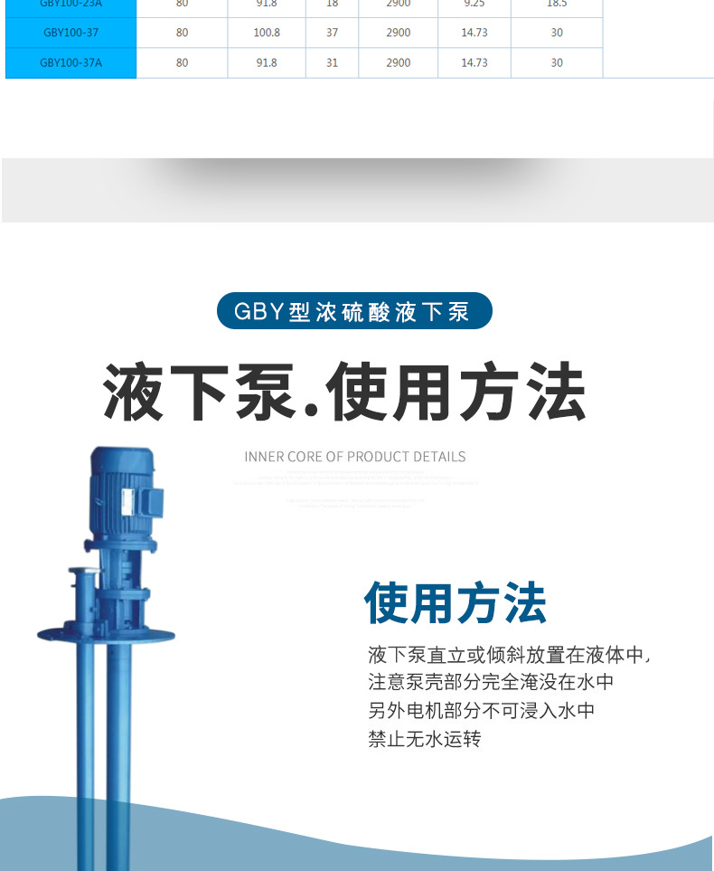 进口浓硫酸液下泵 98%硫酸液下泵 耐酸碱液下泵(图8)