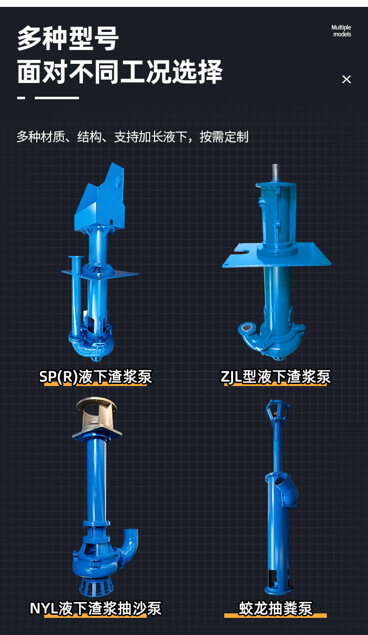 进口立式液下渣浆泵高铬耐磨加长杆浮筒抽沙泵河底清淤泥浆泵(图4)