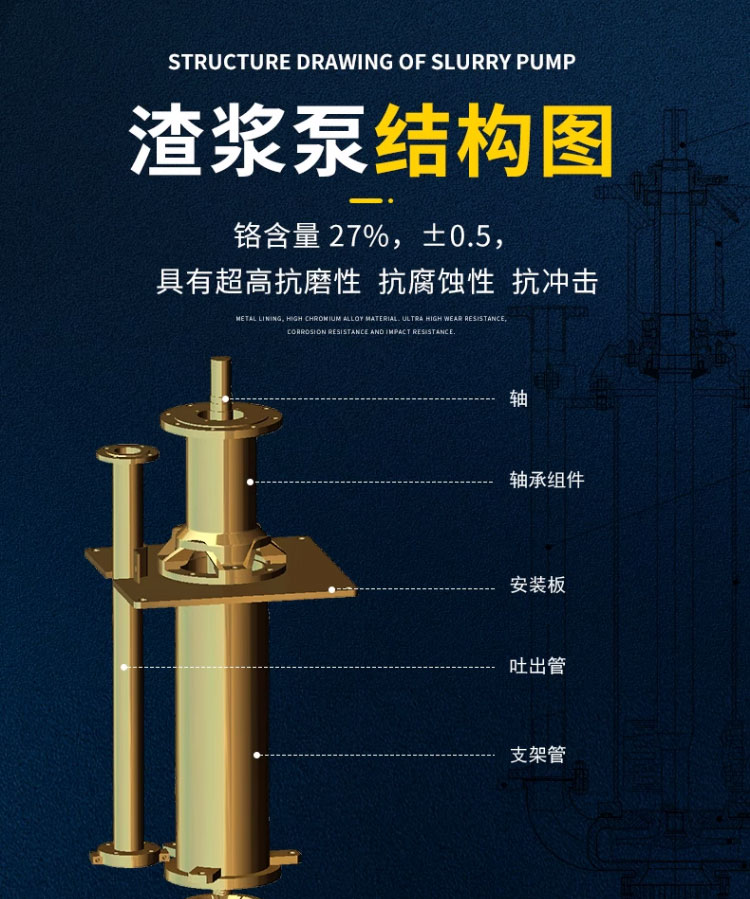 进口淤泥泵抽泥液下泵沉淀池抽沙立式防爆耐腐蚀排污泵液下渣浆泵吸砂(图3)