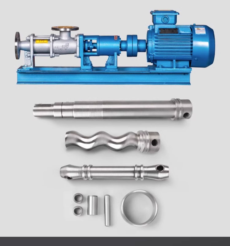 进口不锈钢单螺杆泵浓浆加药泥浆泵自吸污泥输送耐腐蚀压滤螺旋泵(图14)