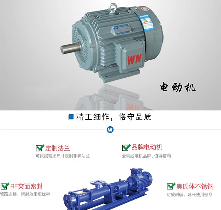 进口单螺杆泵不锈钢污泥杂质浓浆泵高扬程工业化工耐磨泵(图13)