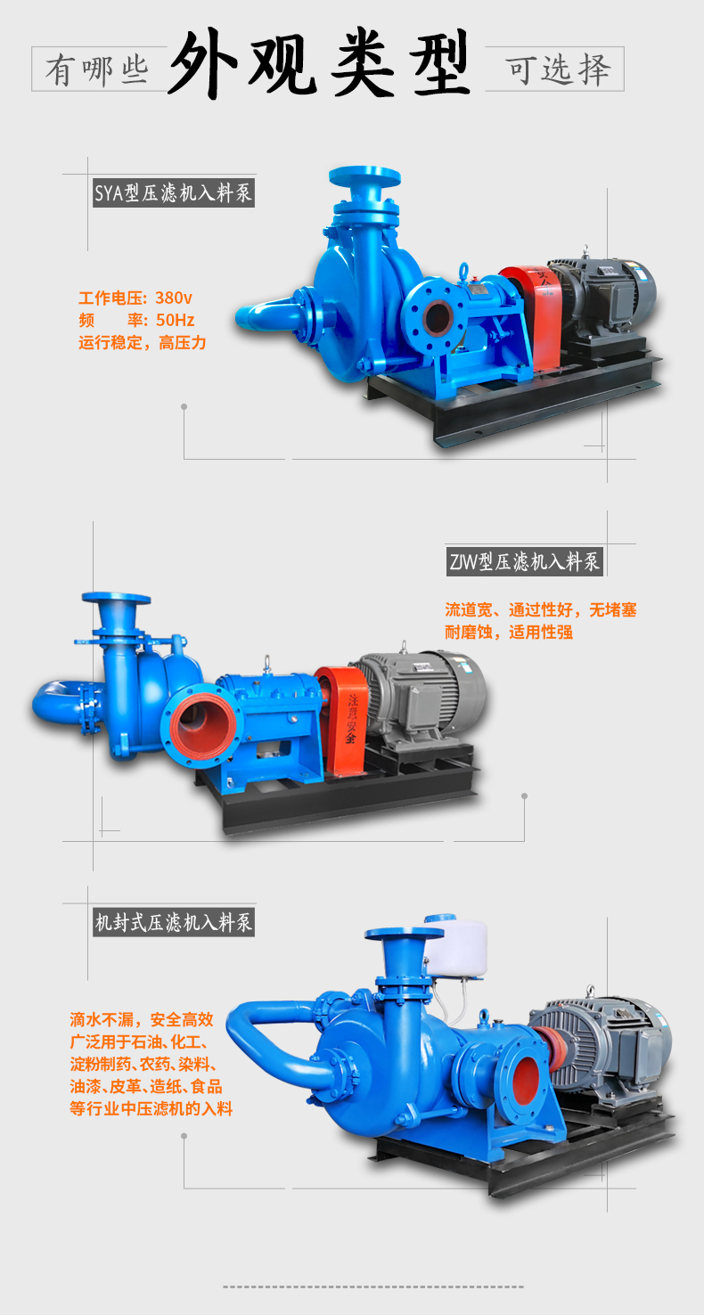 进口压滤机入料泵渣浆泵125zjw板框压滤机专用泥浆进料泵高压环保泵(图7)