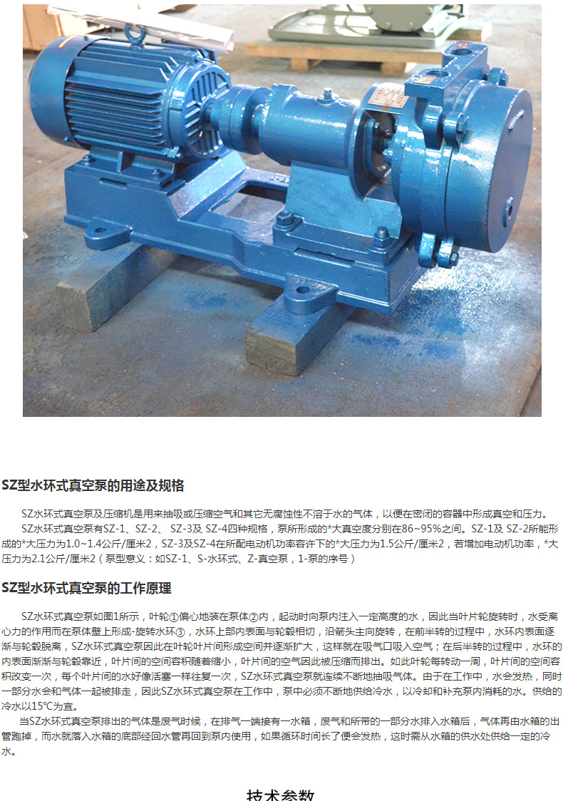 进口水环式真空泵 SZ-2负压真空泵 微型水环式真空泵(图6)