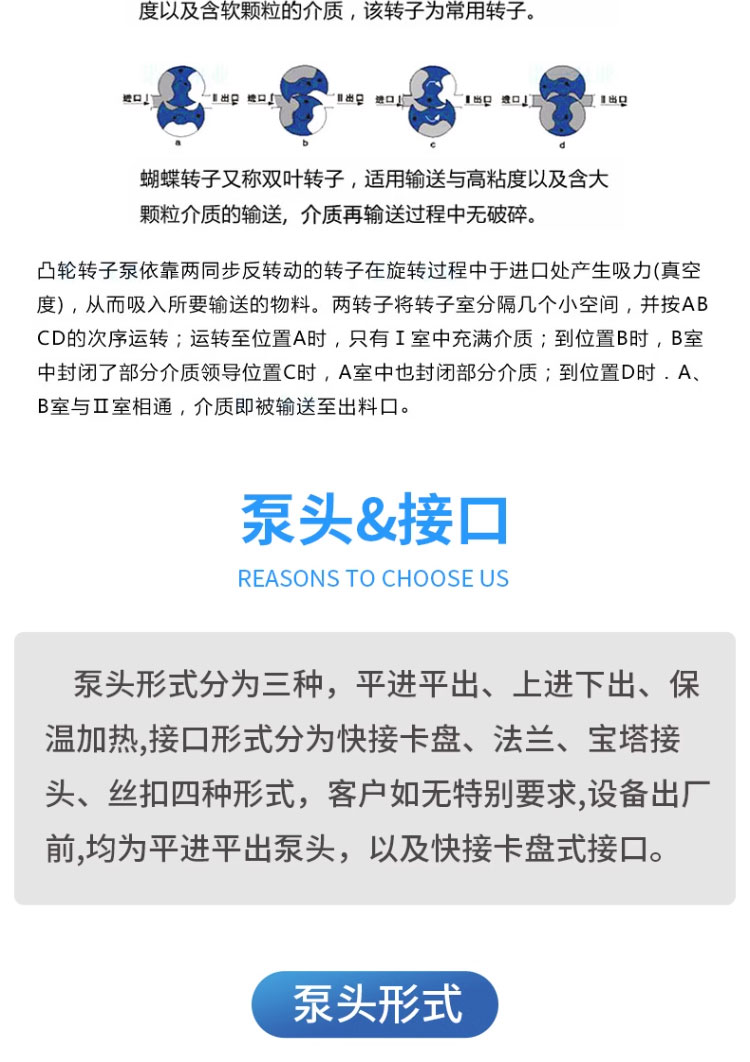 进口不锈钢凸轮转子泵 高粘度麦芽糖巧克力糖蜜输送泵 火锅料辣酱泵(图8)