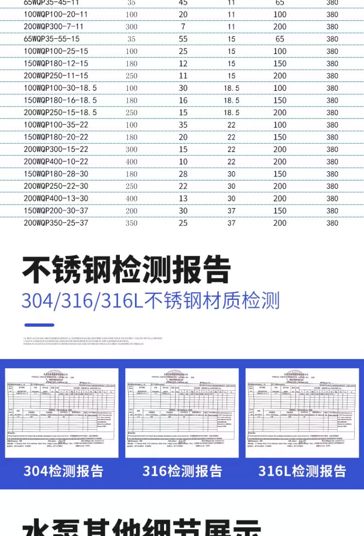 进口全不锈钢潜水排污泵大流量耐腐蚀酸碱化工污水泵切割水泵(图13)