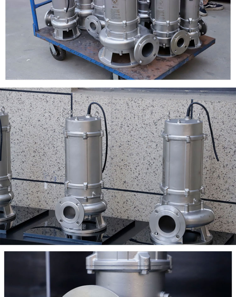 进口不锈钢潜水排污泵WQ污水泵316L无堵塞排污泵耐腐蚀切割潜污泵(图16)