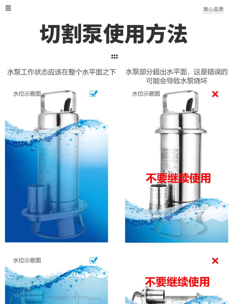 进口不锈钢切割式污水泵 无堵塞防腐蚀耐酸碱化工泵220v380v潜水泵(图19)