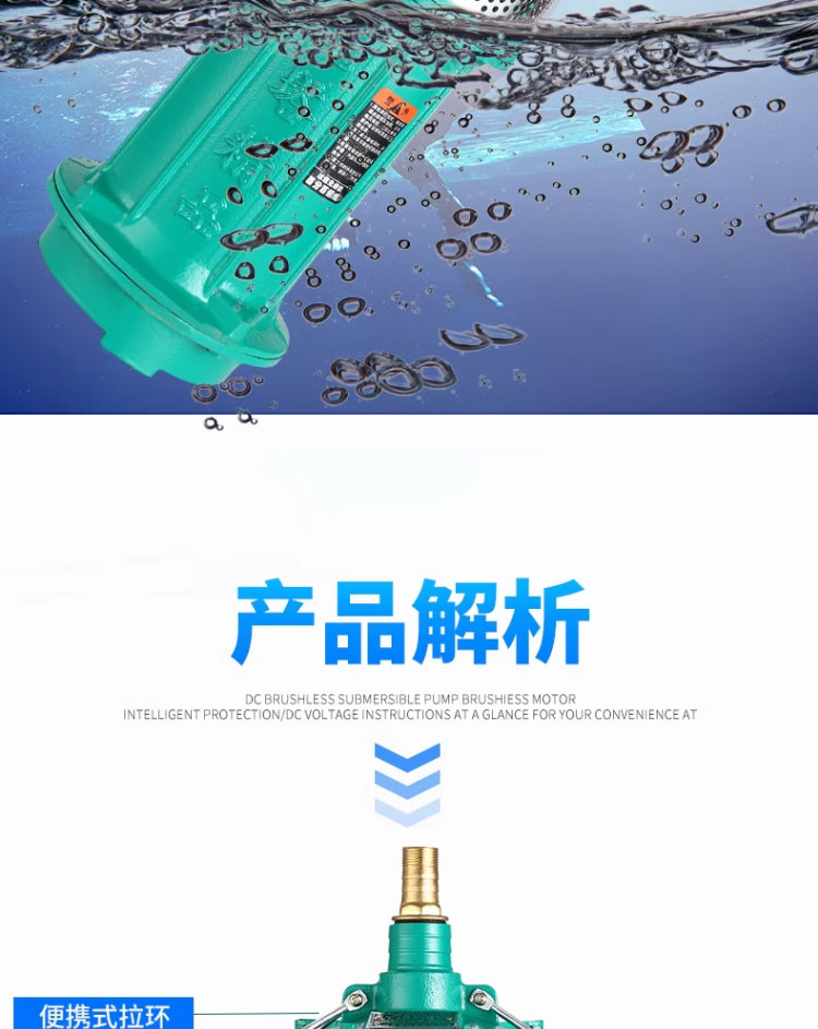 进口多级潜水泵220V家用高扬程小老鼠深井泵农用灌溉大流量高压抽水泵(图16)