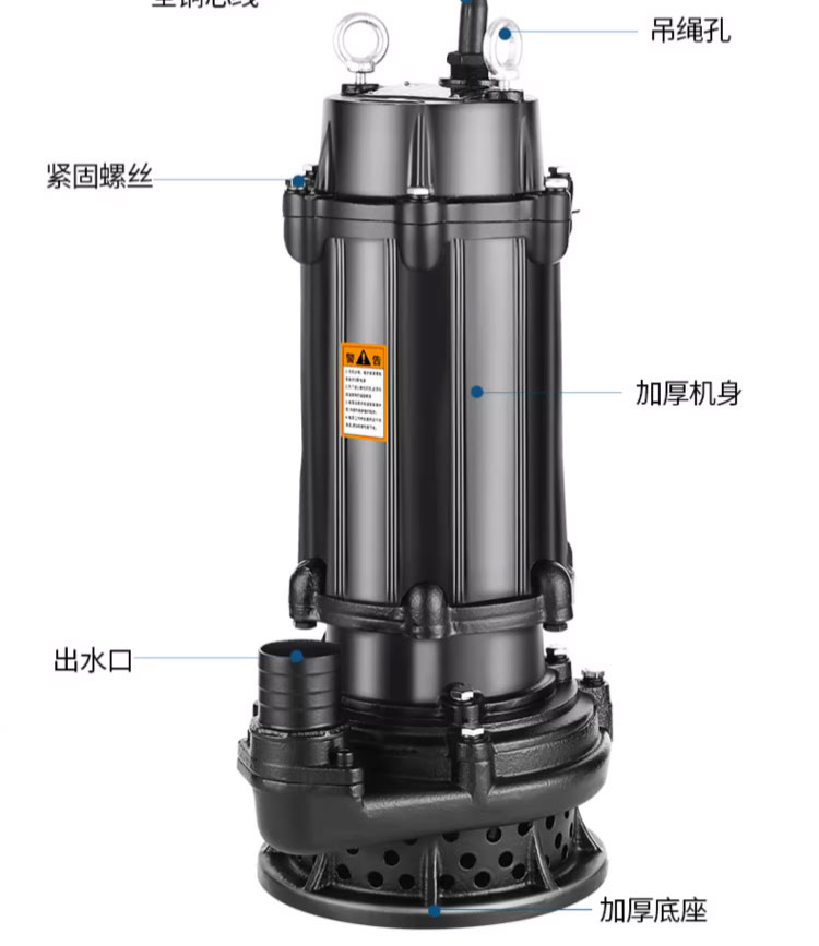 进口高杨程污水泵三相380v高压潜水泵高压工程泵排污水泵抽水(图12)