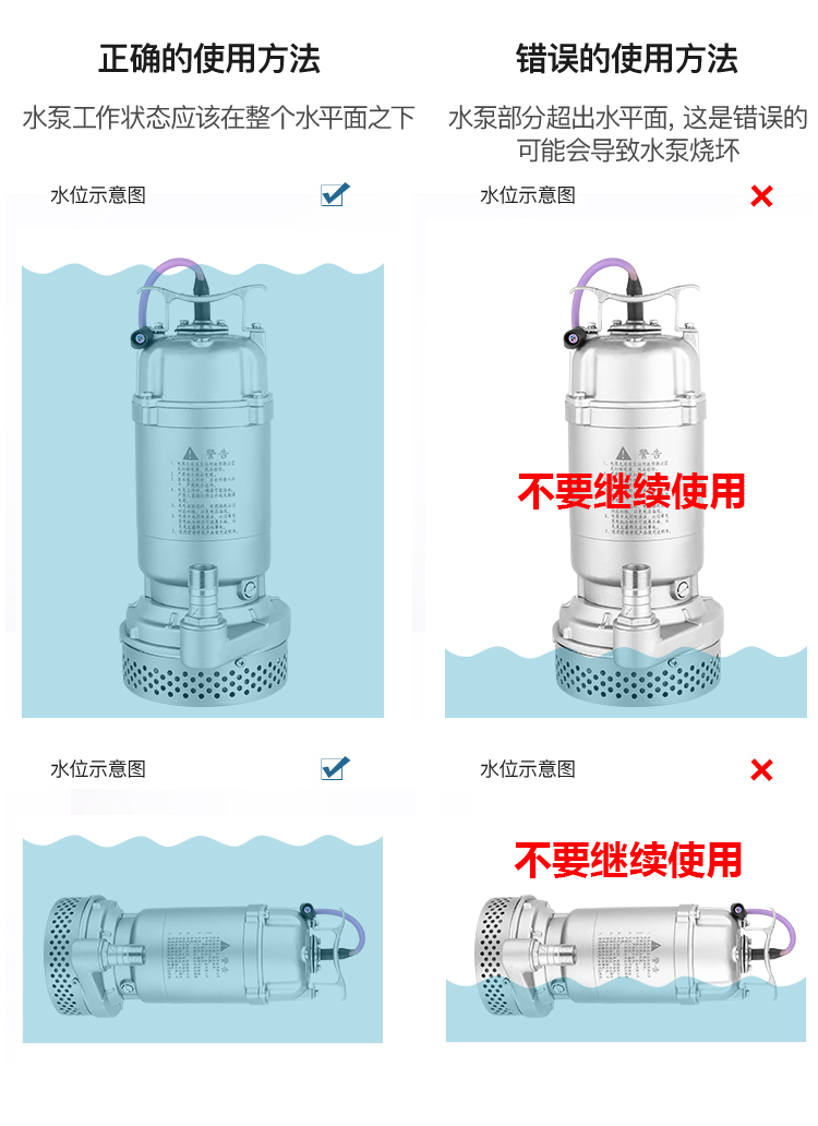 进口耐高温304全不锈钢排污潜水泵316耐酸碱化工泵电镀防腐蚀(图4)