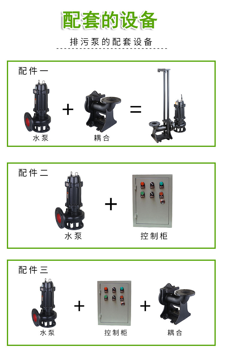 进口排污潜水泵 工业用潜水排污泵 无堵塞铰刀潜污泵化粪池泵(图7)