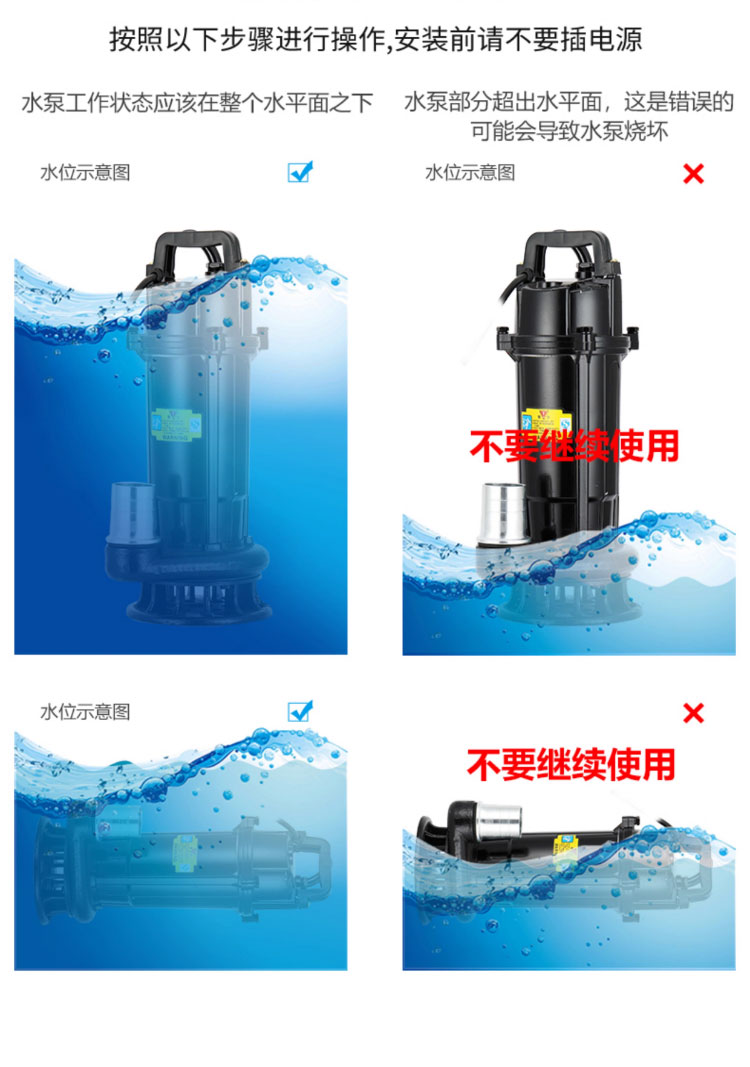 进口切割式污水泵220V化粪池抽粪泥浆排污泵家用农用灌溉大流量抽水泵(图20)