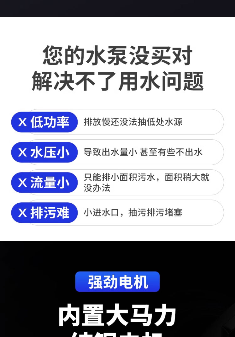 进口污水泵潜水泵养殖场抽粪泵三相380V大流量大功率无堵塞工业排污泵(图4)