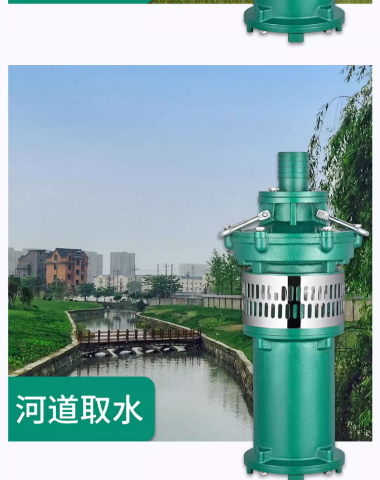 进口油浸式QY潜水泵380v6寸高扬程大流量三相农田灌溉浇地清水抽水泵(图6)