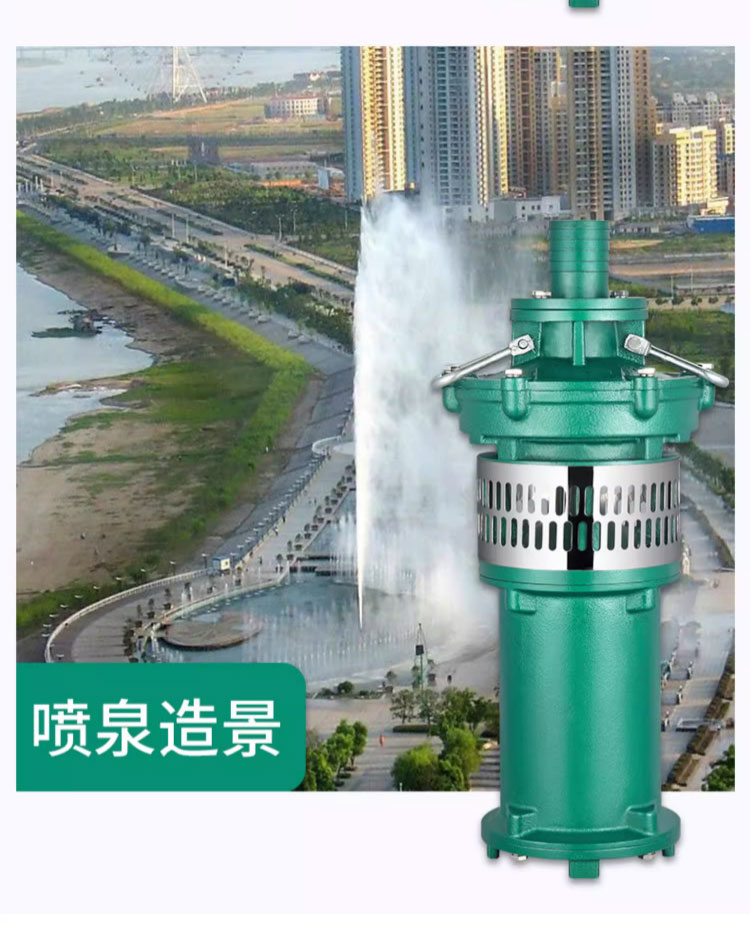 进口油浸式QY潜水泵380v6寸高扬程大流量三相农田灌溉浇地清水抽水泵(图7)