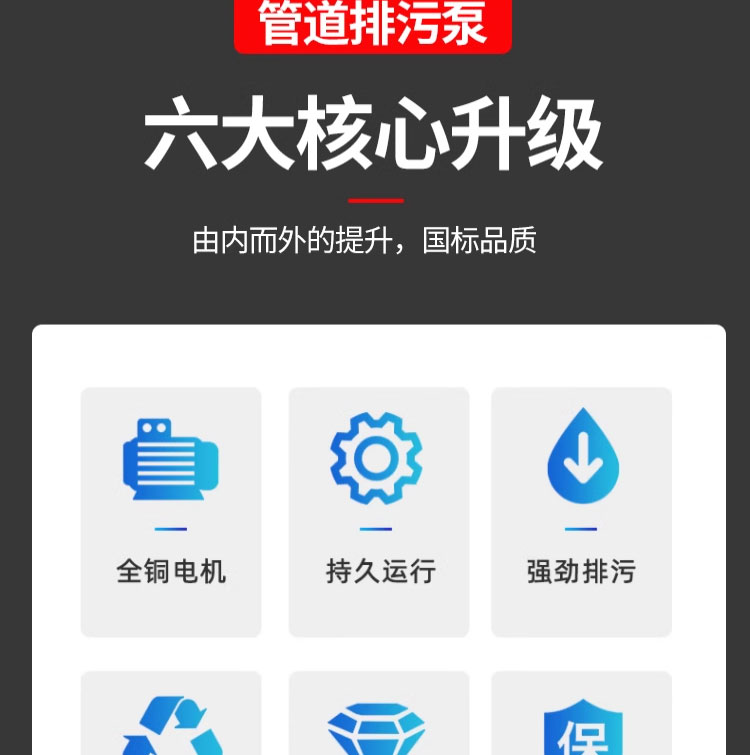 进口管道排污泵无堵塞不锈钢防爆管道污水泵(图3)