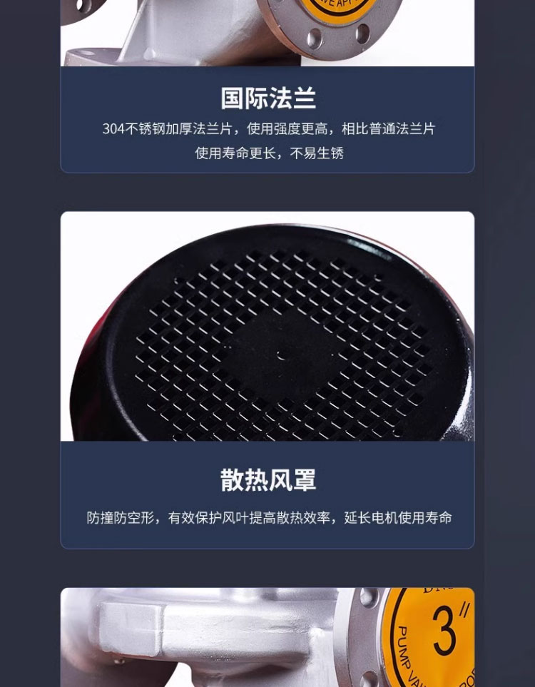 进口立式管道离心泵380v工业耐腐蚀防爆卧式增压泵ISW暖气热水循环(图13)