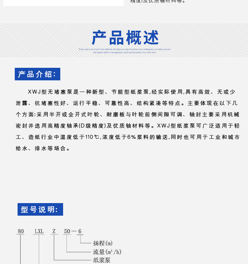 进口耐磨纸浆泵 造纸纸浆泵 铸铁不锈钢纸浆泵(图7)