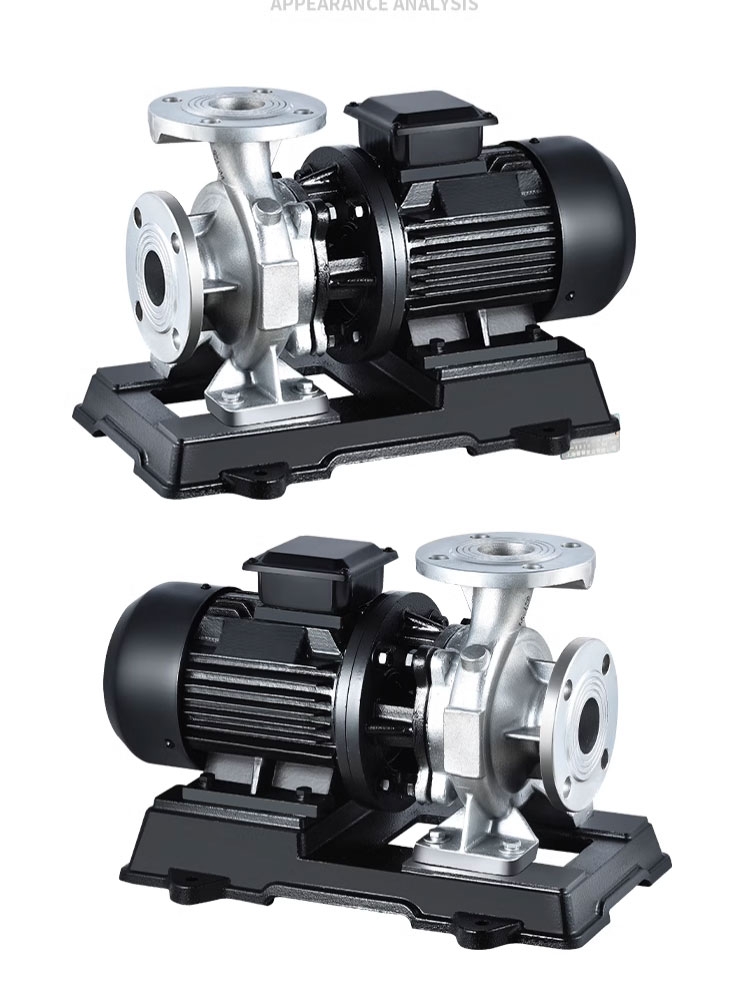 进口不锈钢304卧式50-160-3KW管道离心泵消防泵锅炉循环冷却(图19)
