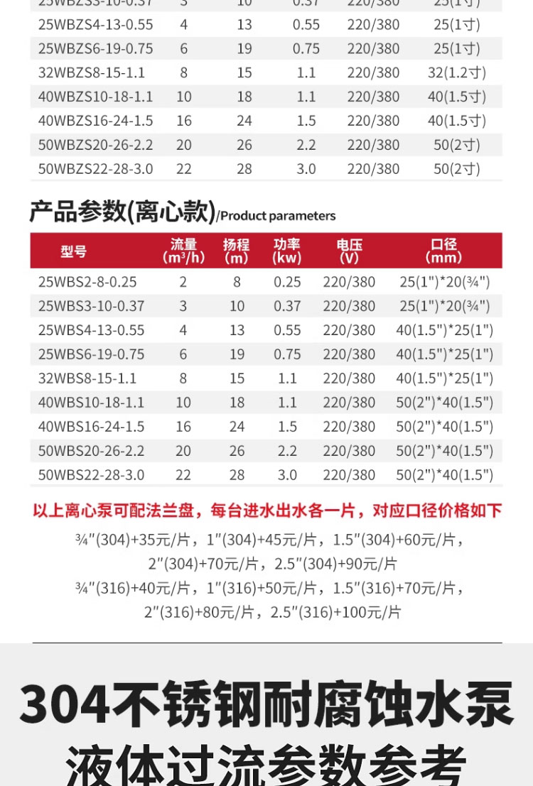 进口防爆304离心泵不锈钢耐腐蚀耐酸碱316不锈钢化工泵自吸泵(图6)