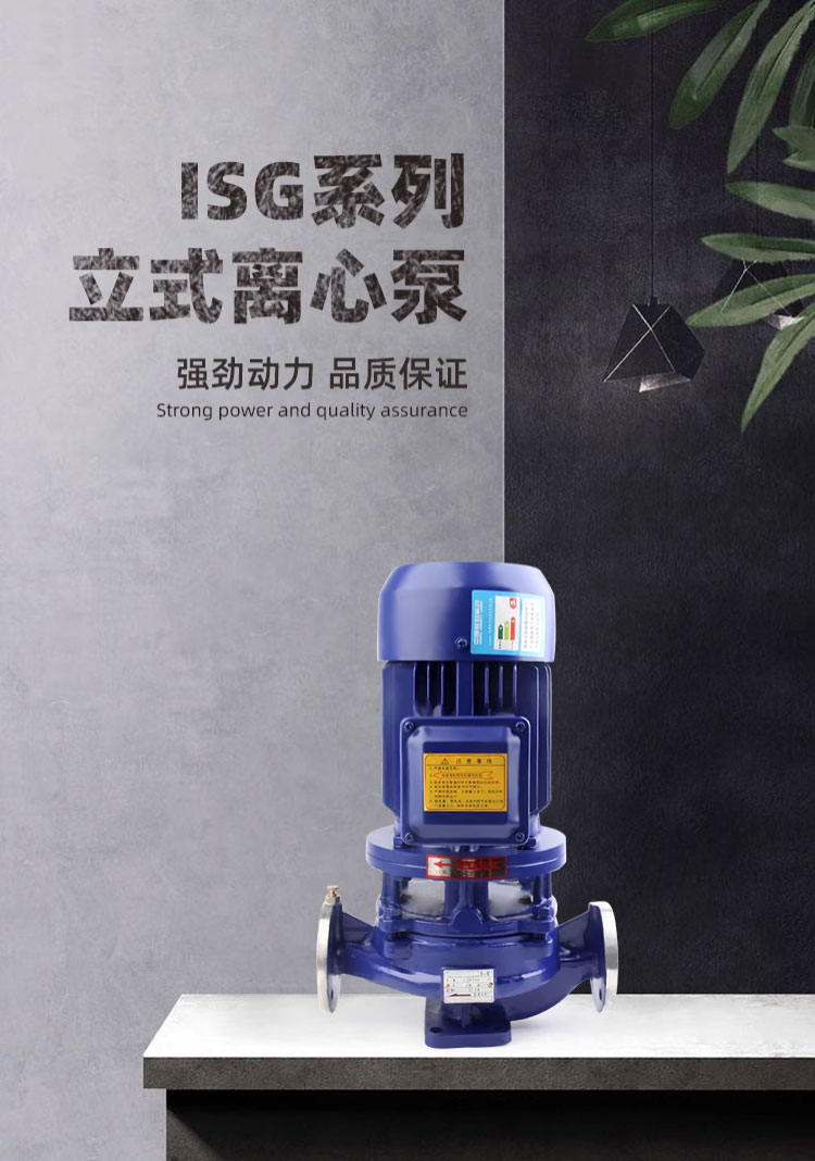 进口管道增压泵ISG_IRG立式380v工业用暖气热水循环7.5kw离心水泵(图1)