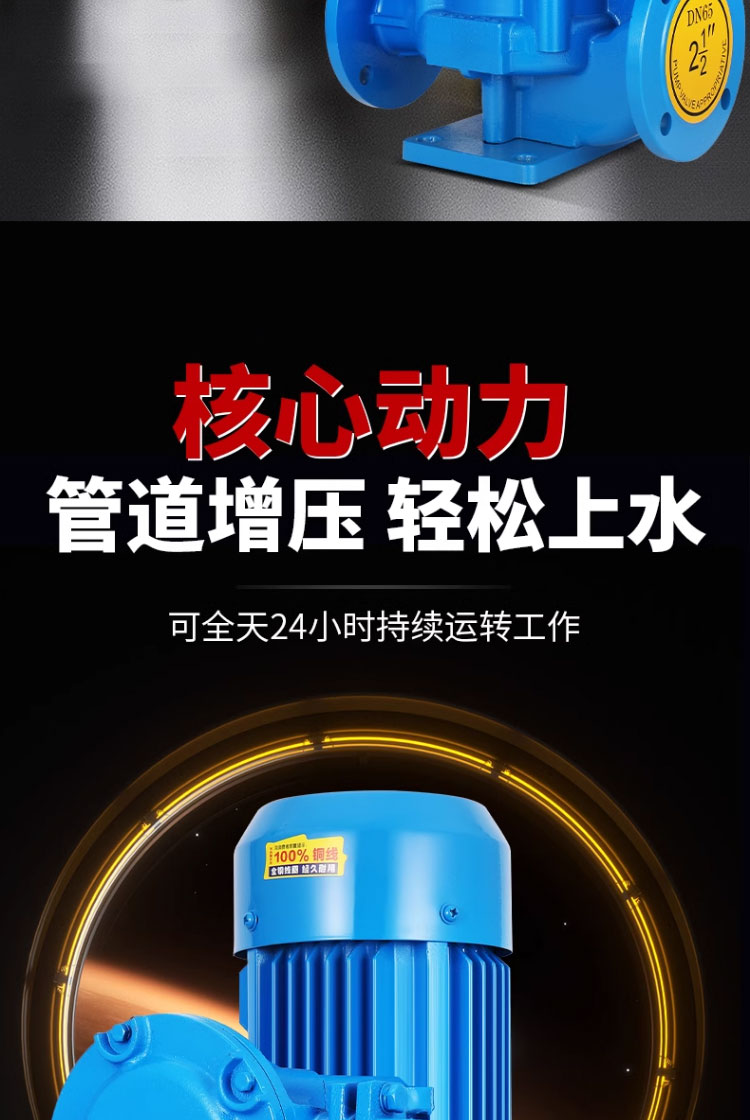 进口国标防爆管道离心泵BT4立式循环泵380v耐高温热水卧式自吸增压泵(图2)