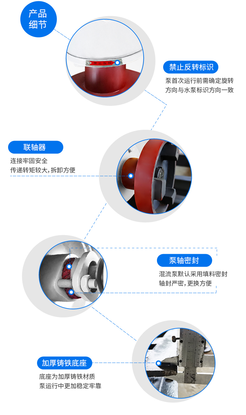 进口混流泵350HW-8大流量不锈钢抽水泵6柴油抽水机12寸水泵(图5)