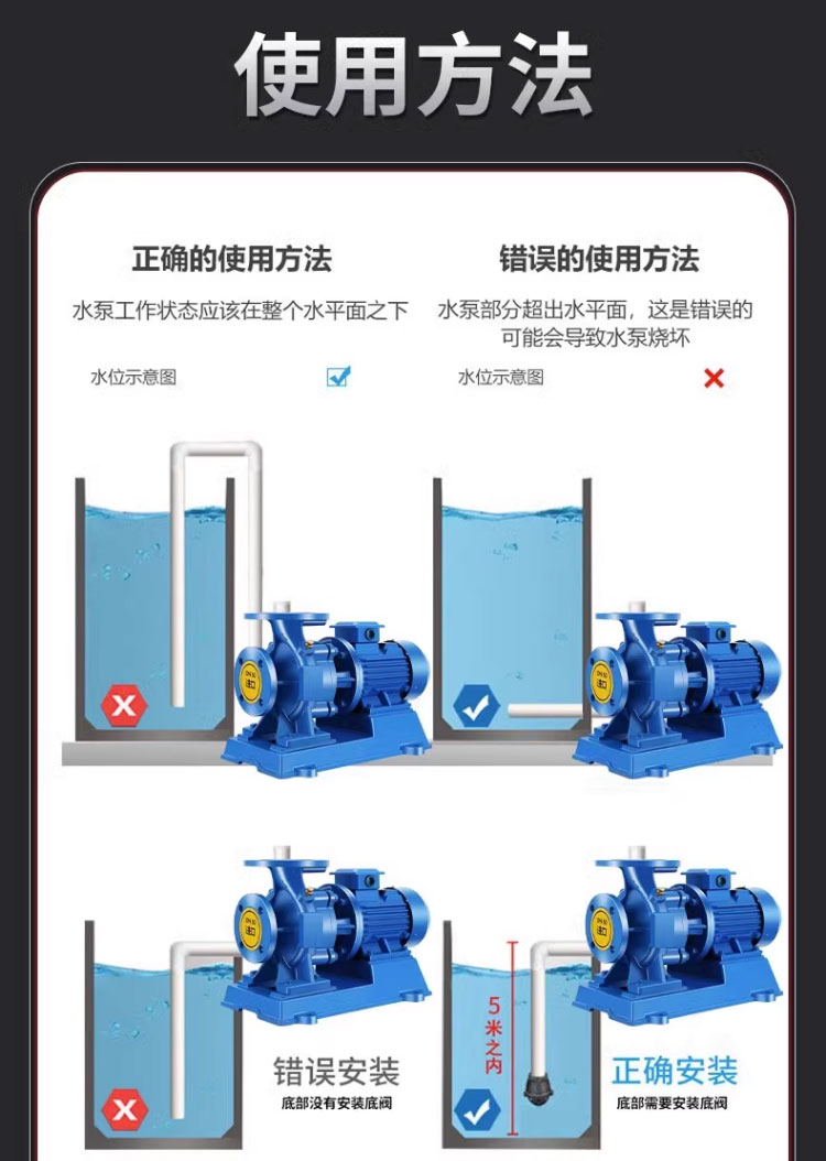 进口立式管道离心泵380V卧式工业锅炉加压泵冷热水循环泵耐高温增压泵(图21)