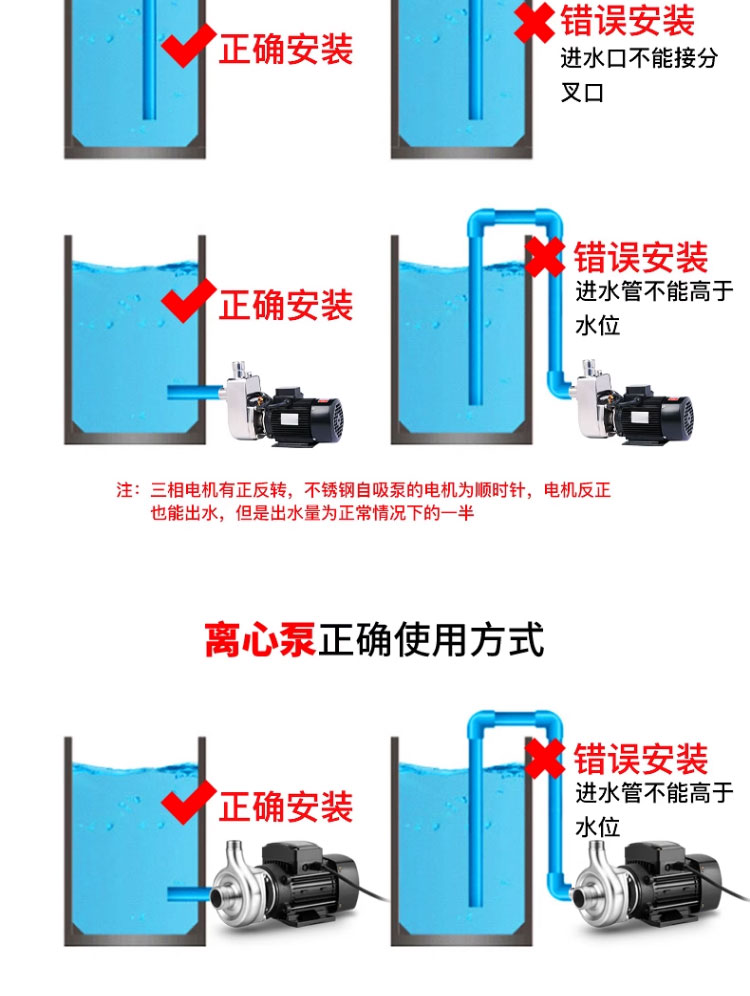 进口不锈钢自吸泵大流量耐腐蚀酸碱化工泵耐高温离心泵抽酒食品泵(图24)