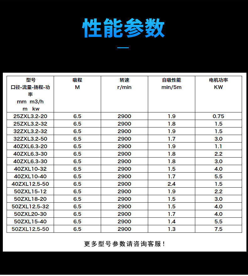 进口直连式自吸泵 自吸清水泵 优质耐腐蚀自吸泵(图7)