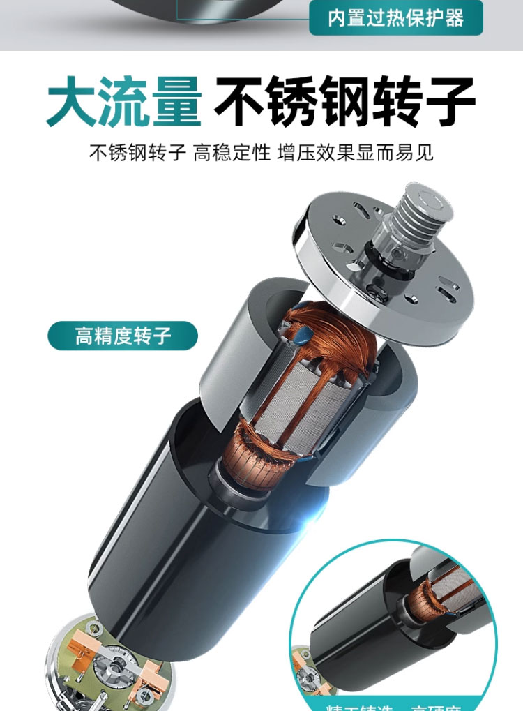 进口自吸泵家用水泵抽水泵不锈钢喷射泵小型220v吸水泵抽水机增压泵(图13)