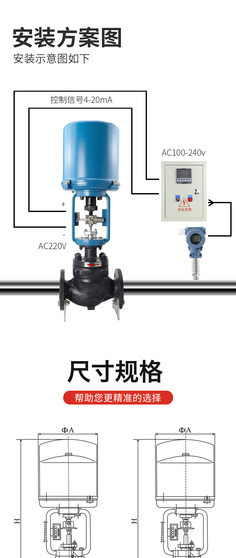 进口蒸汽导热油电控比例式温度自动控制阀压力流量电动单座调节阀(图6)