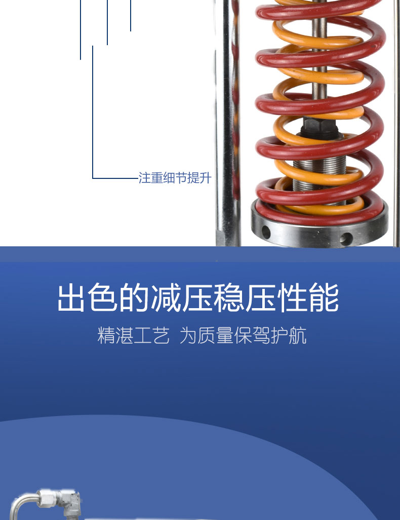 进口压缩空气氨气蒸汽氮气不锈钢自力式压力调节阀气体减压稳压阀(图6)