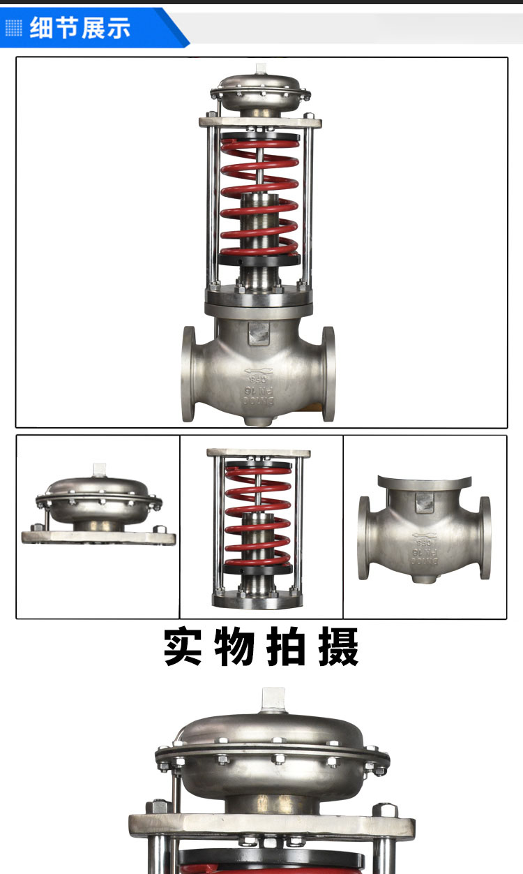 进口自力式压力调节阀压差旁通阀气体蒸汽减压稳压阀自动排气恒压阀(图6)