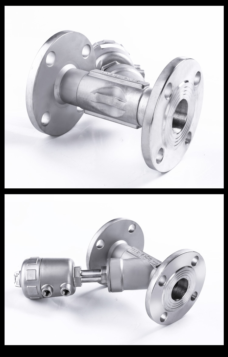 进口不锈钢阀体气动法兰角座阀高温蒸汽Y型气动角座阀(图9)