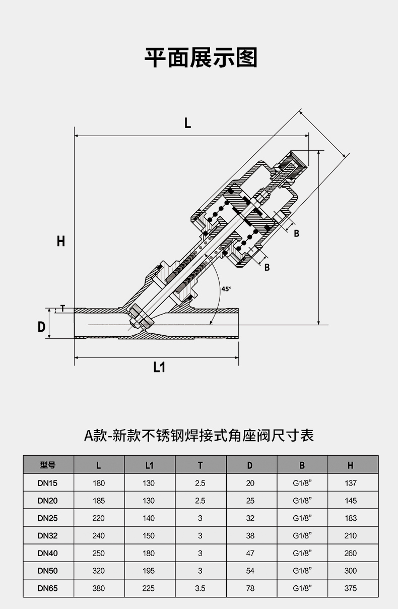 进口不锈钢气动焊接角座阀高温蒸汽角座阀(图3)