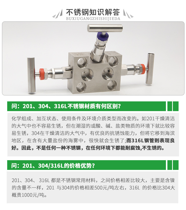 进口一体化不锈钢三阀组(图2)