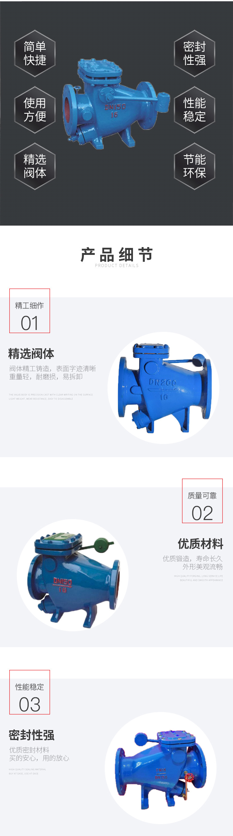 进口微阻缓闭止回阀 HH44X-10_16Q_C_P 法兰单向重锤单向阀止逆阀(图3)